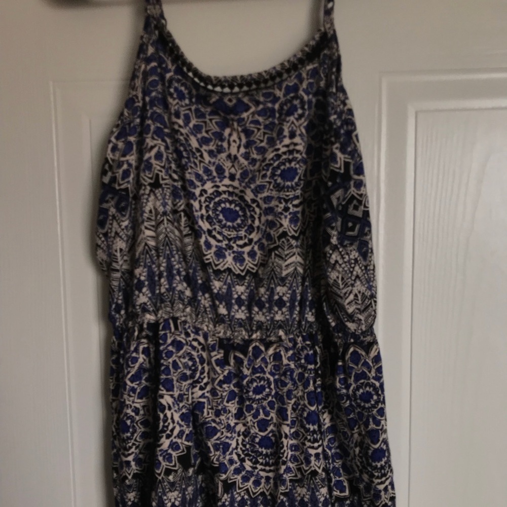 Boho cross strap romper